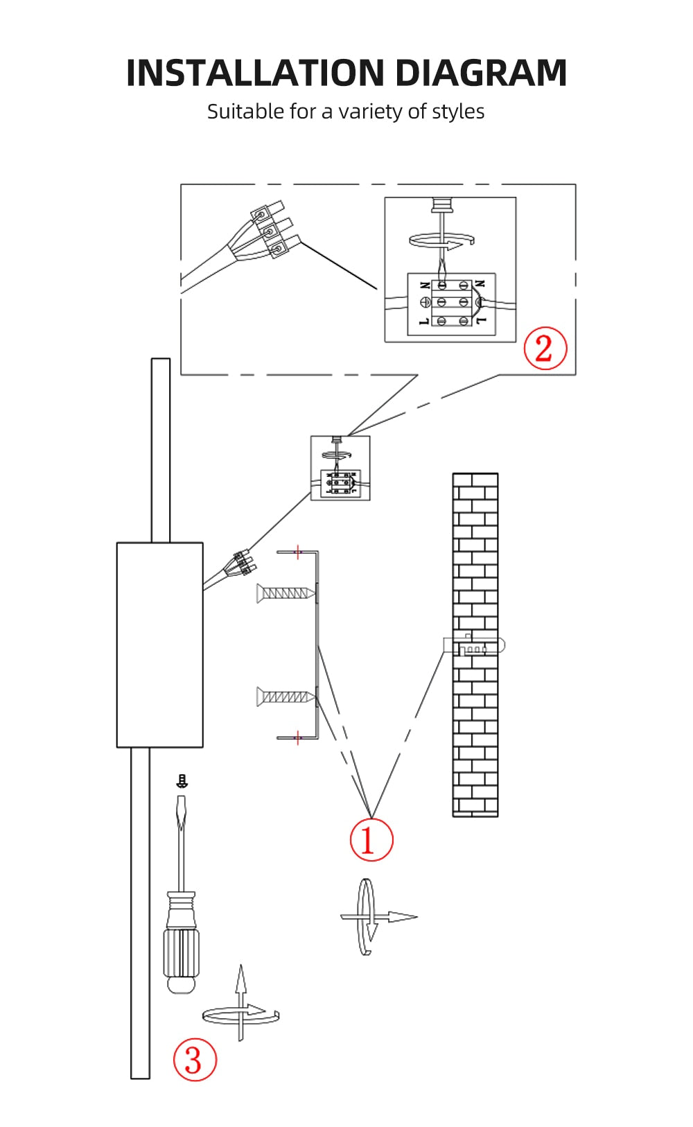 Nástěnná dekorativní lampa černobílá čtvercová