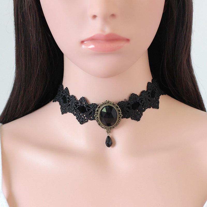 Choker din Dantela Gotic