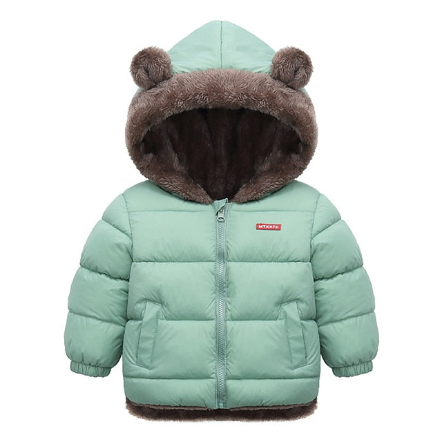 Casaco Puffer de Inverno para Rapazes com Forro de Pele