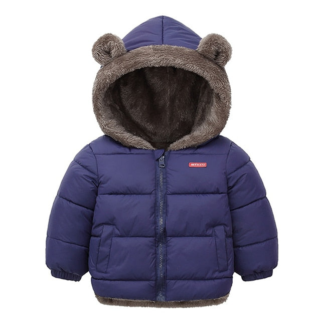 Casaco Puffer de Inverno para Rapazes com Forro de Pele