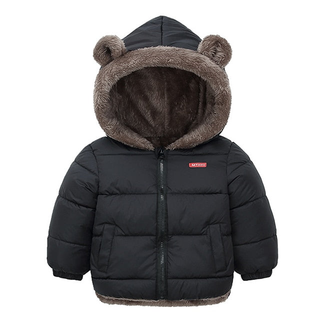 Casaco Puffer de Inverno para Rapazes com Forro de Pele