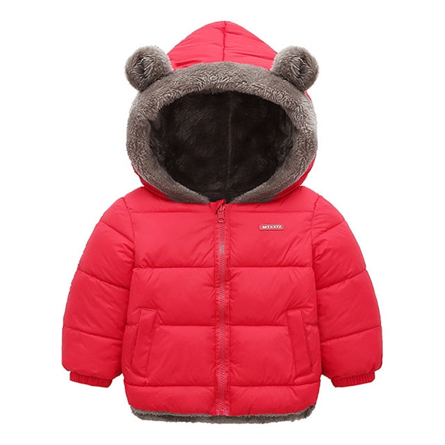 Casaco Puffer de Inverno para Rapazes com Forro de Pele