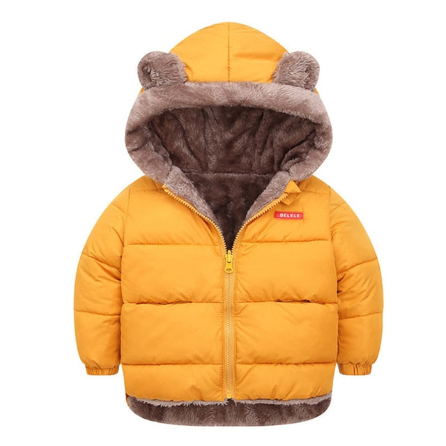 Casaco Puffer de Inverno para Rapazes com Forro de Pele