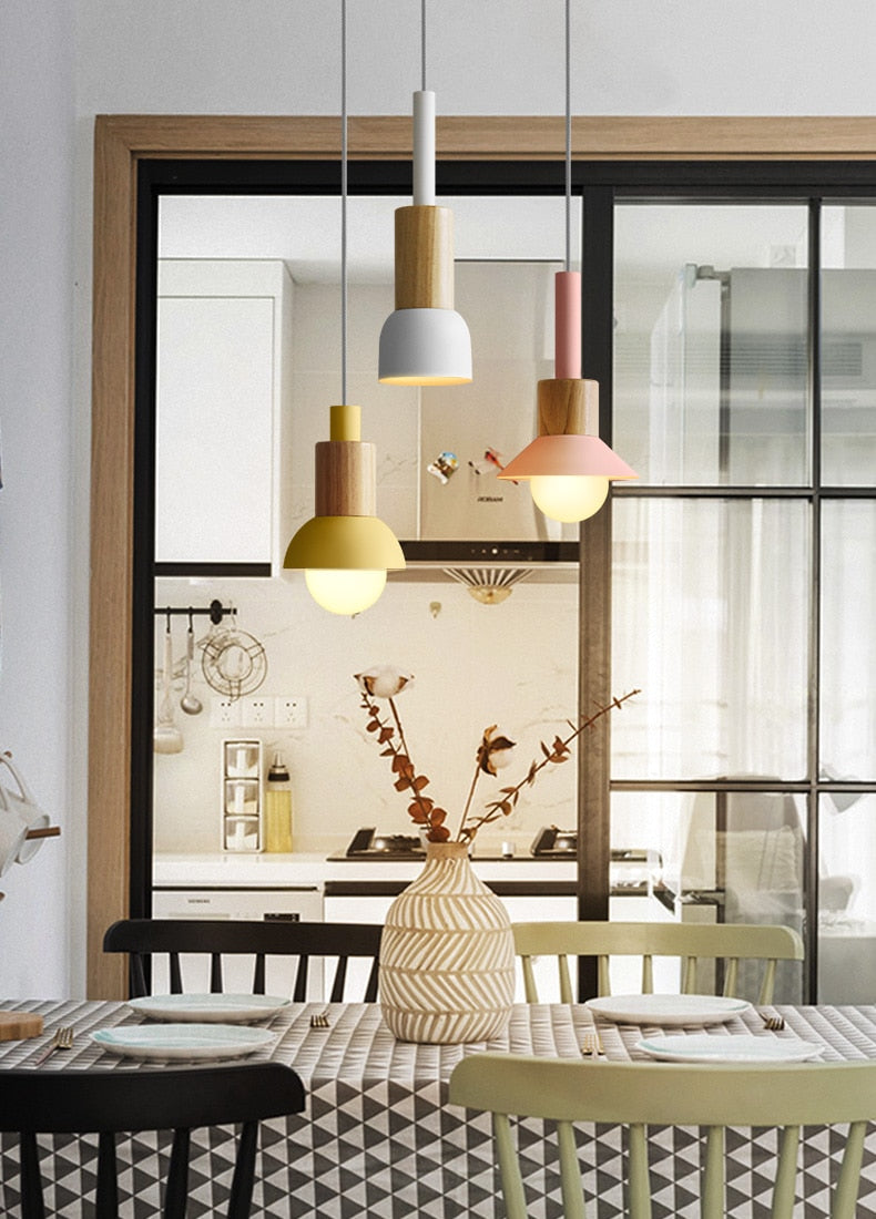 Astrid Metal & Wood Pendant Lights