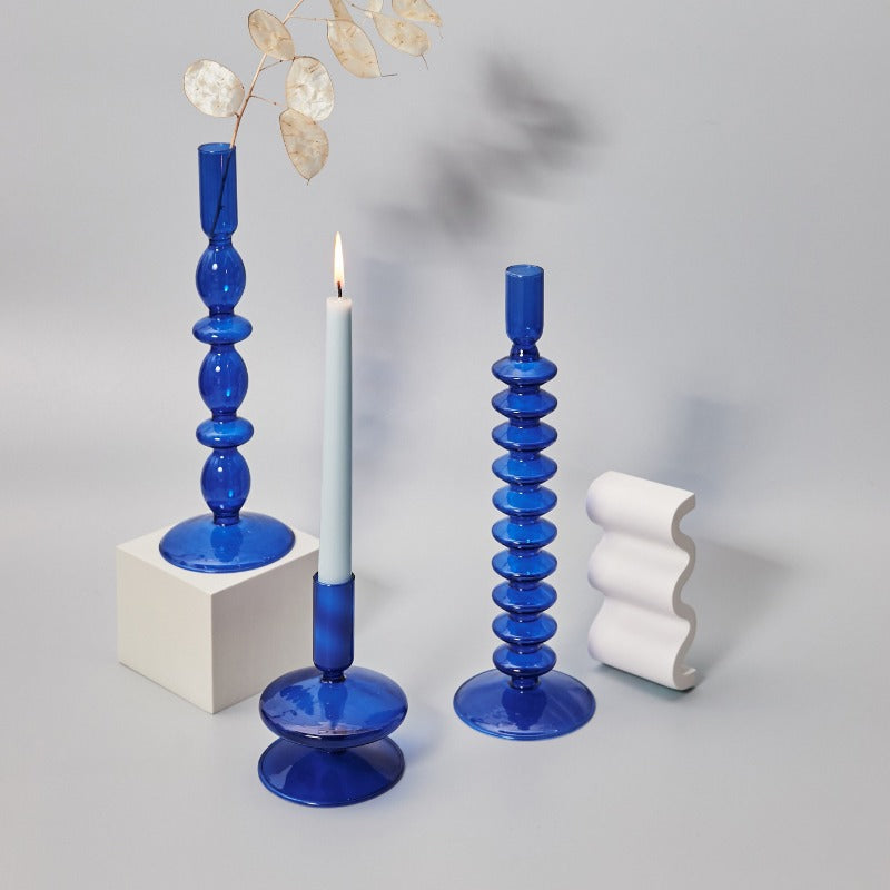 Blue Horizon Glass Taper Ljusstake & Vas Collection