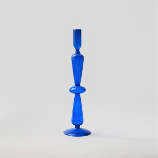 Blue Horizon Glass Taper Candle Holder & Vase Collection