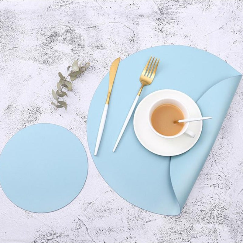 Modern Waterproof Taavita Leather Placemats & Coasters for Dining