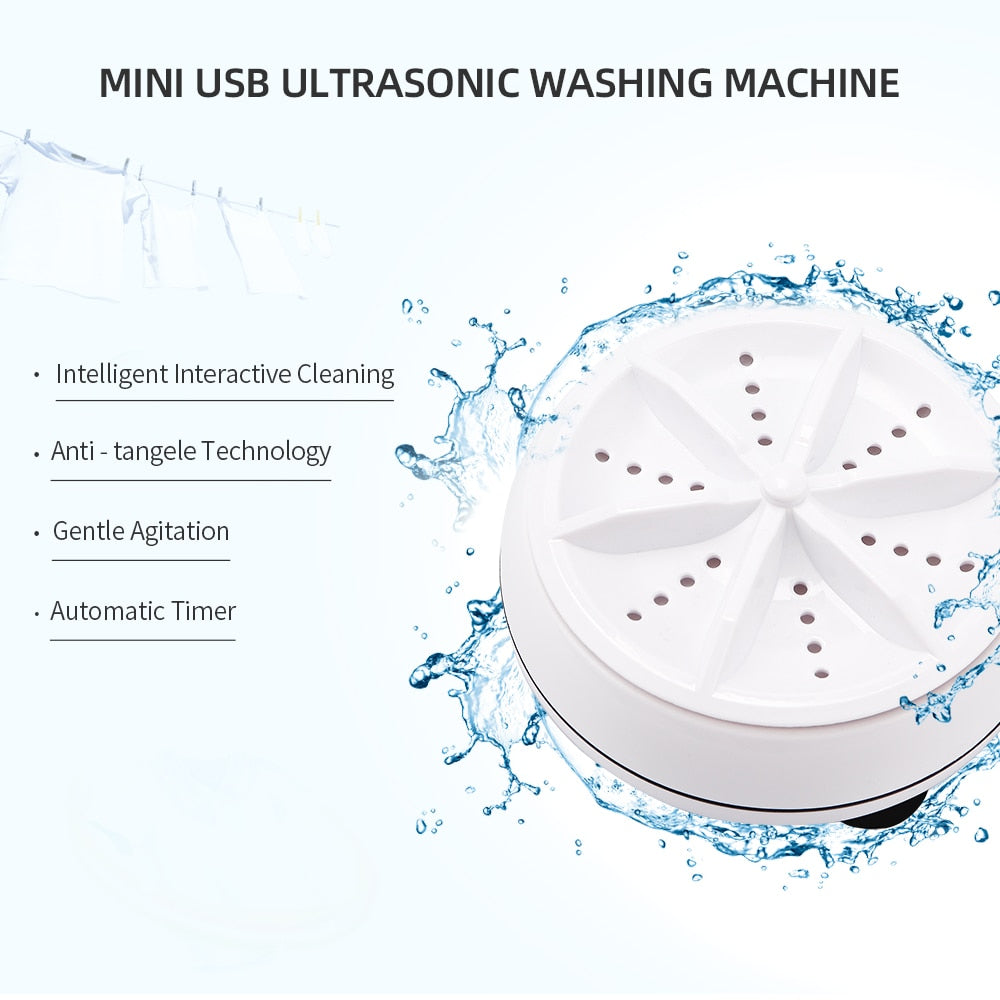 Portable Ultrasonic Washing Machine for Efficient Cleaning