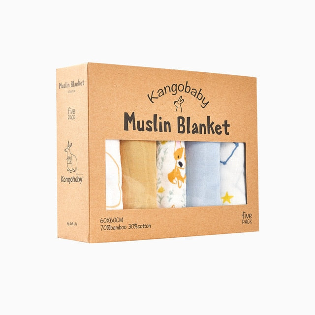 5 delar ekologisk bambu Muslin Set