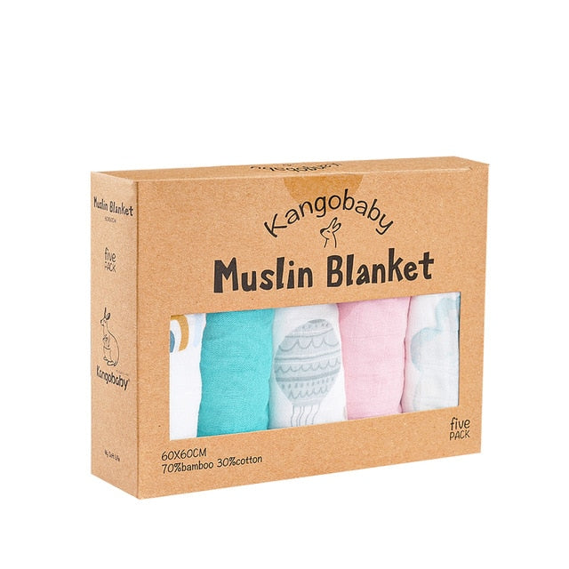 5 delar ekologisk bambu Muslin Set