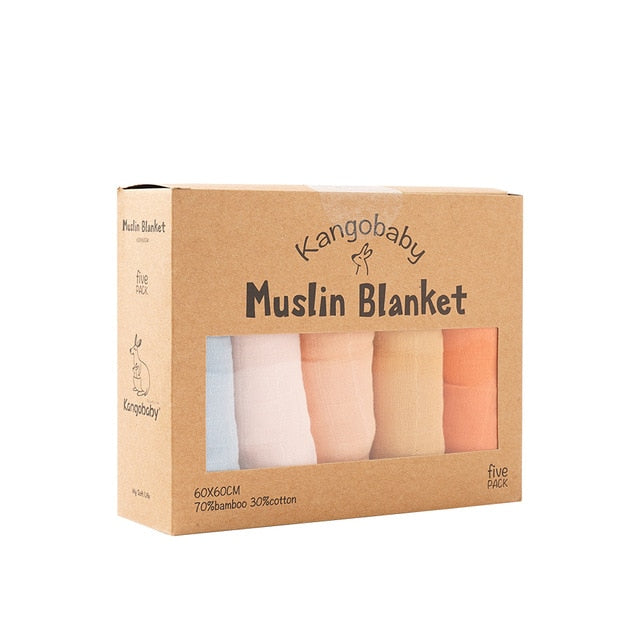 5 delar ekologisk bambu Muslin Set