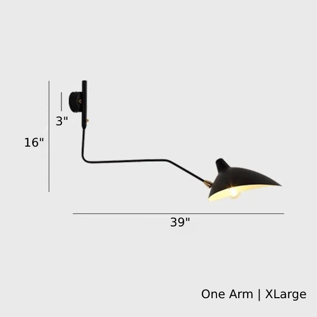 Serge Duckbill Wall Lamp with Swing Arms