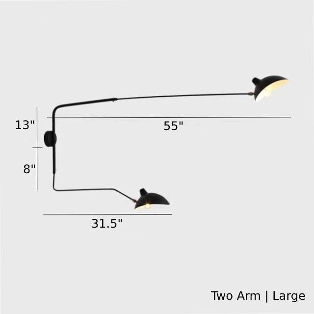 Serge Duckbill Fali Lámpa Forgatható Karokkal