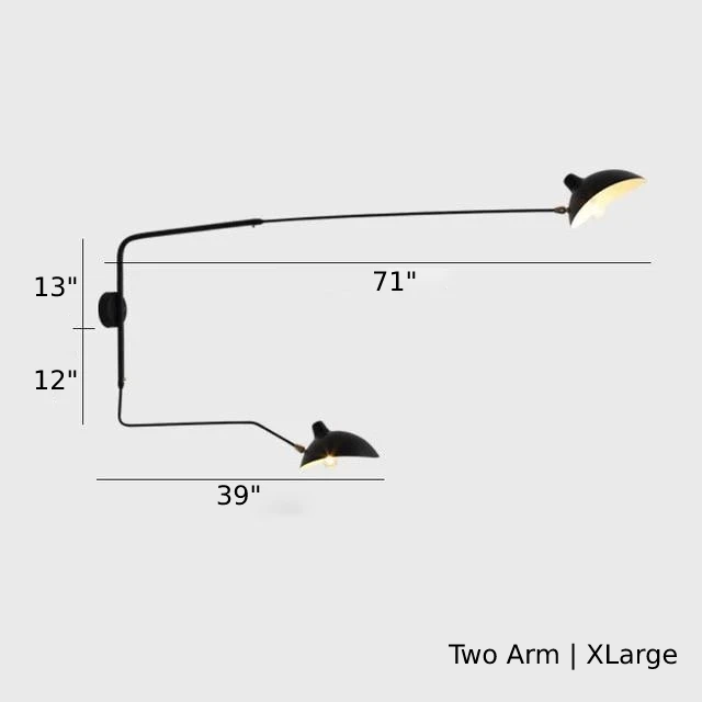 Serge Duckbill Fali Lámpa Forgatható Karokkal
