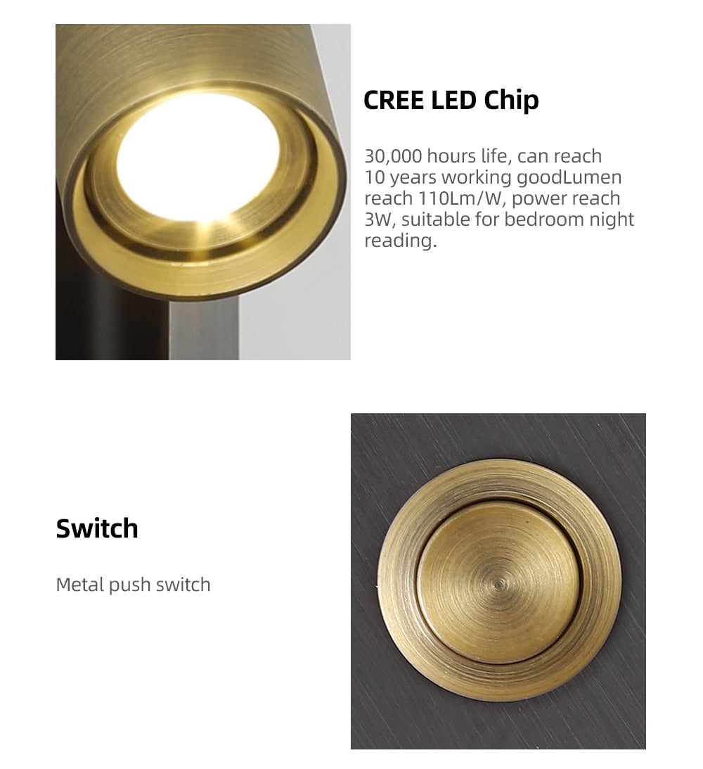 IIS Recessed Push Switch Wall Lamps