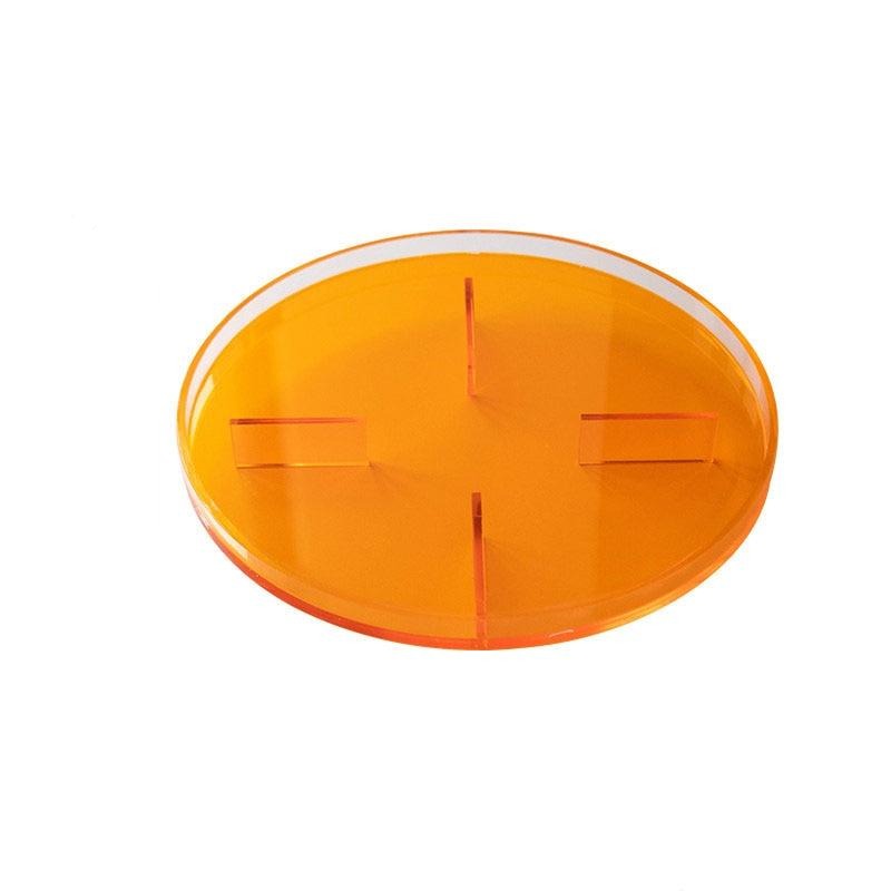 Retro Orange Rund Akryl Bakke Organizer