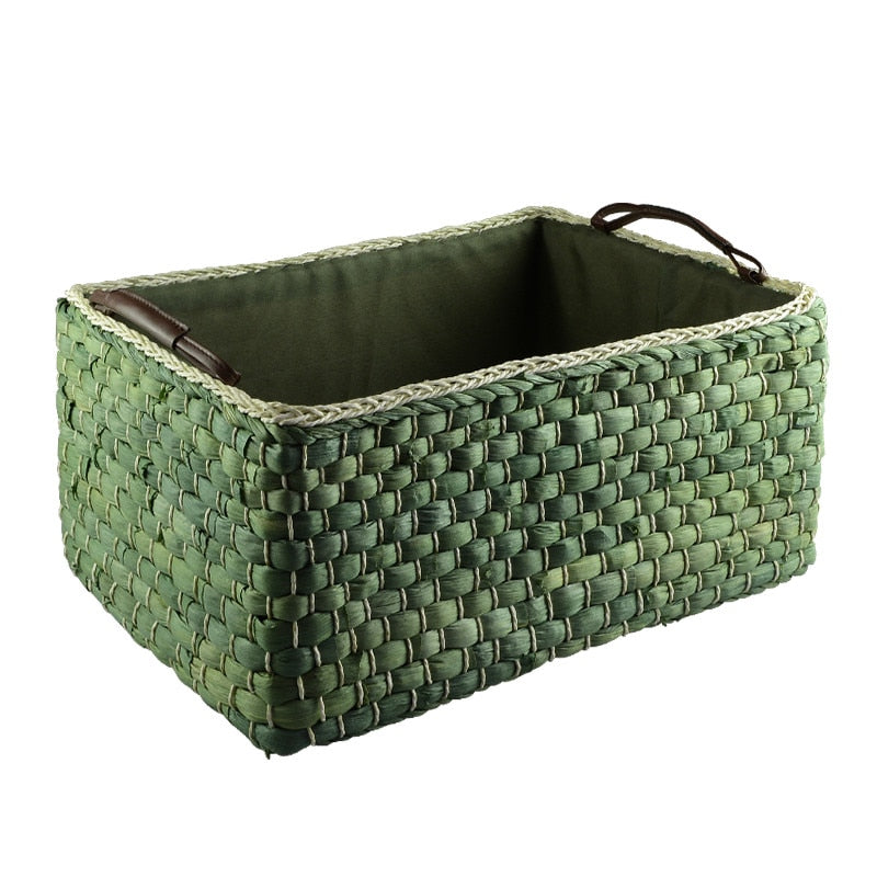 Green Farmhouse Woven Storage Baskets