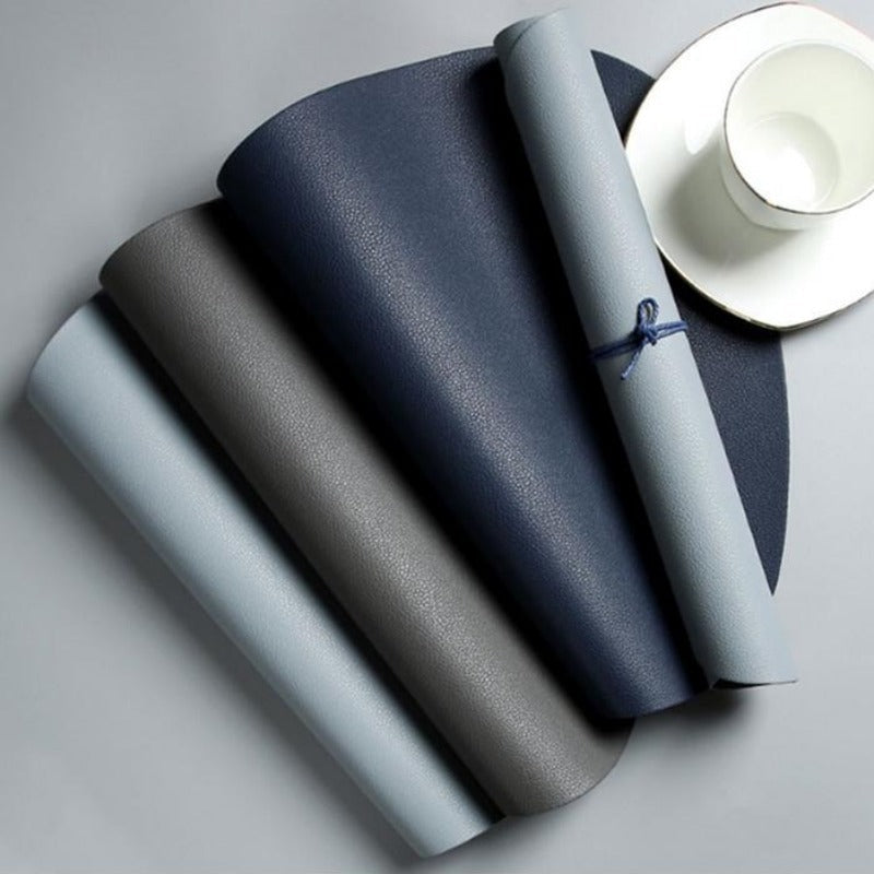 Pastel Shapes Waterproof PU Leather Placemats & Coasters