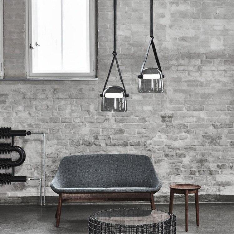 Leather Industrial Cord Pendant Light