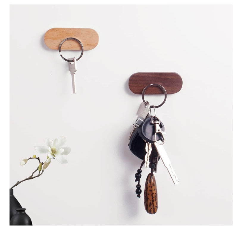 Magnetic Wooden Wall Key Holder