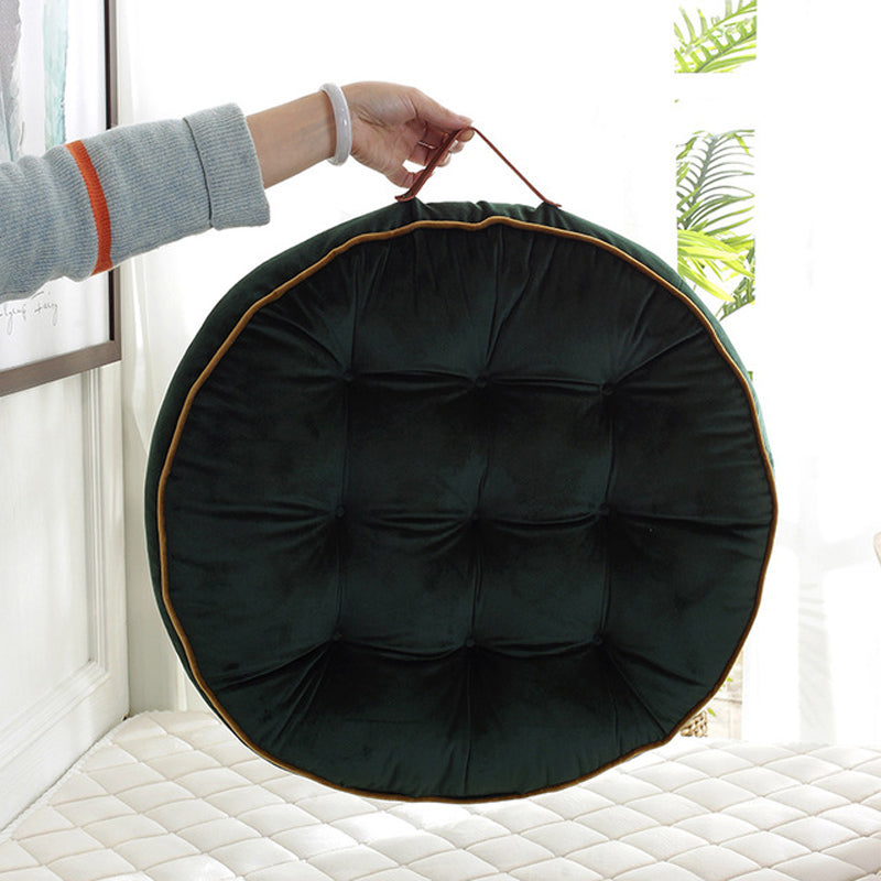 Velvet Round Floor Cushions Seating Pouf