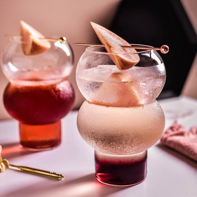 Bicchiere da cocktail a goccia trasparente