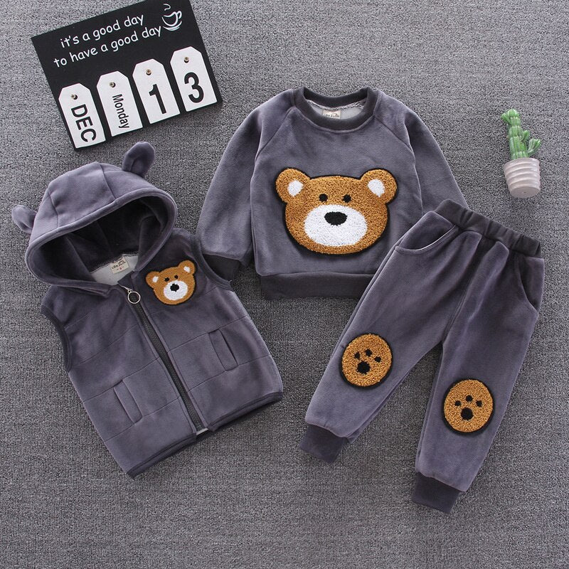 Teddybeer driedelige set