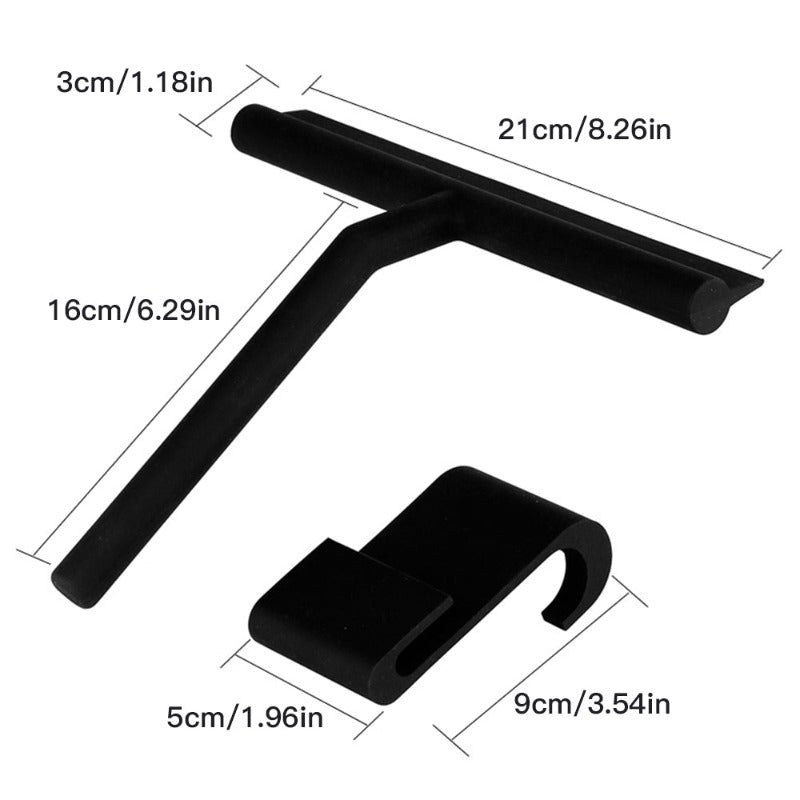 Silicone Squeegee for Shower with Storage Holder