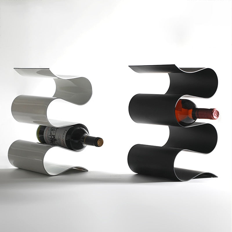 Creative Curves Metal Table Wine Rack & Bottle Holder