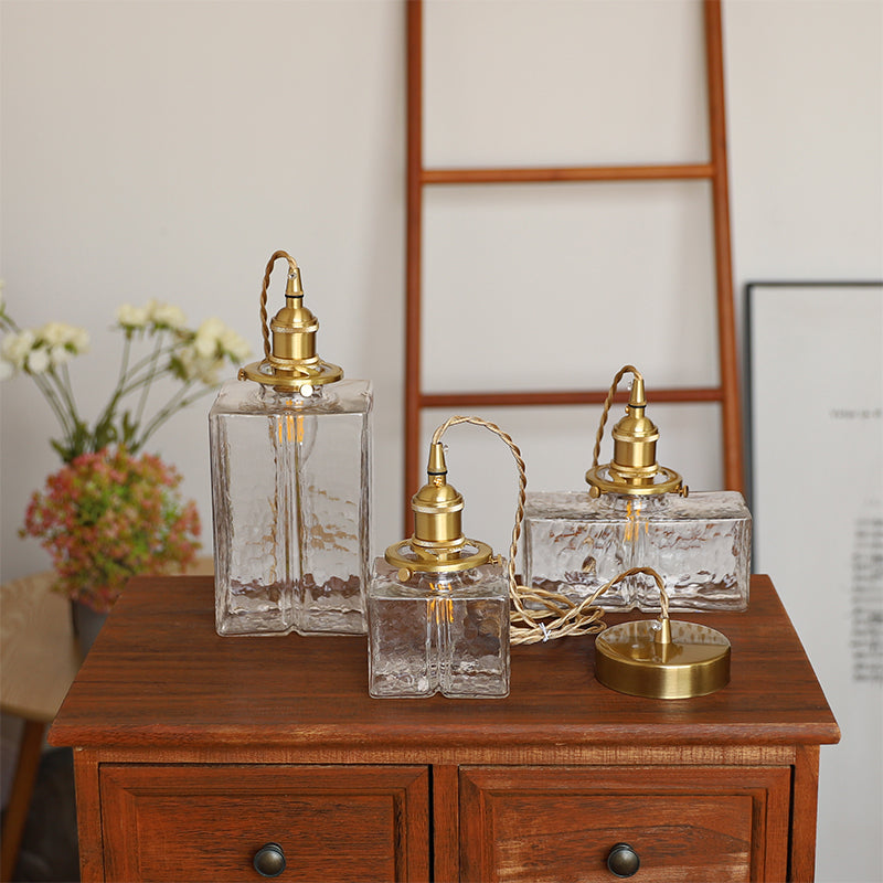 Jewel Glass & Brass Pendant Light