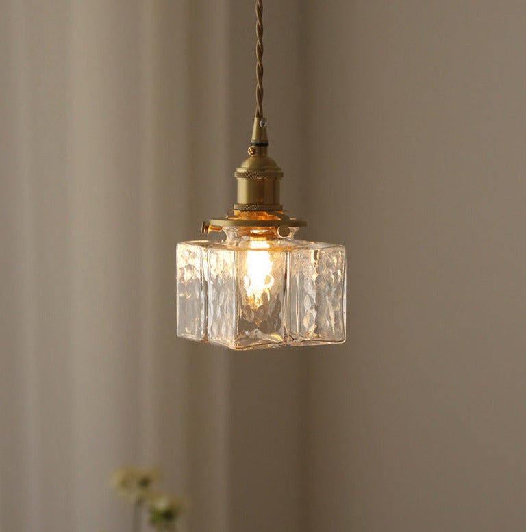 Jewel Glass & Brass Pendant Light