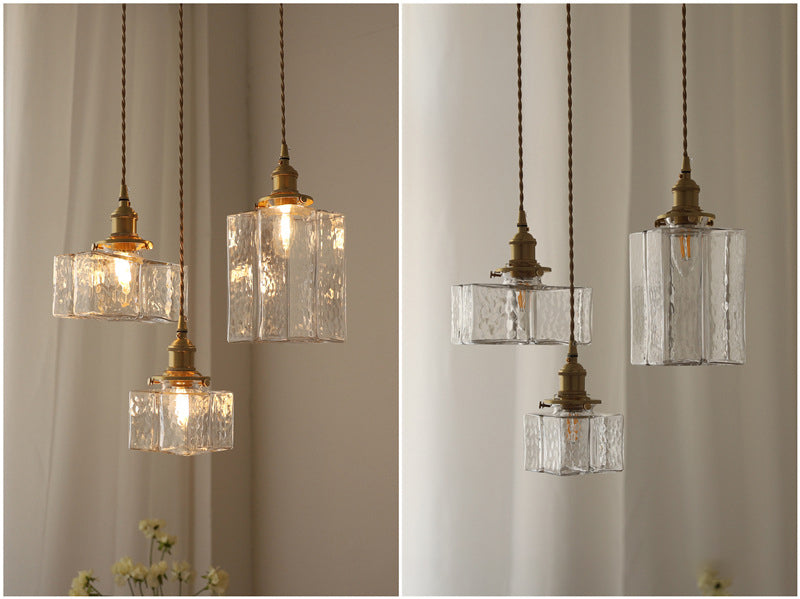 Jewel Glass & Brass Pendant Light