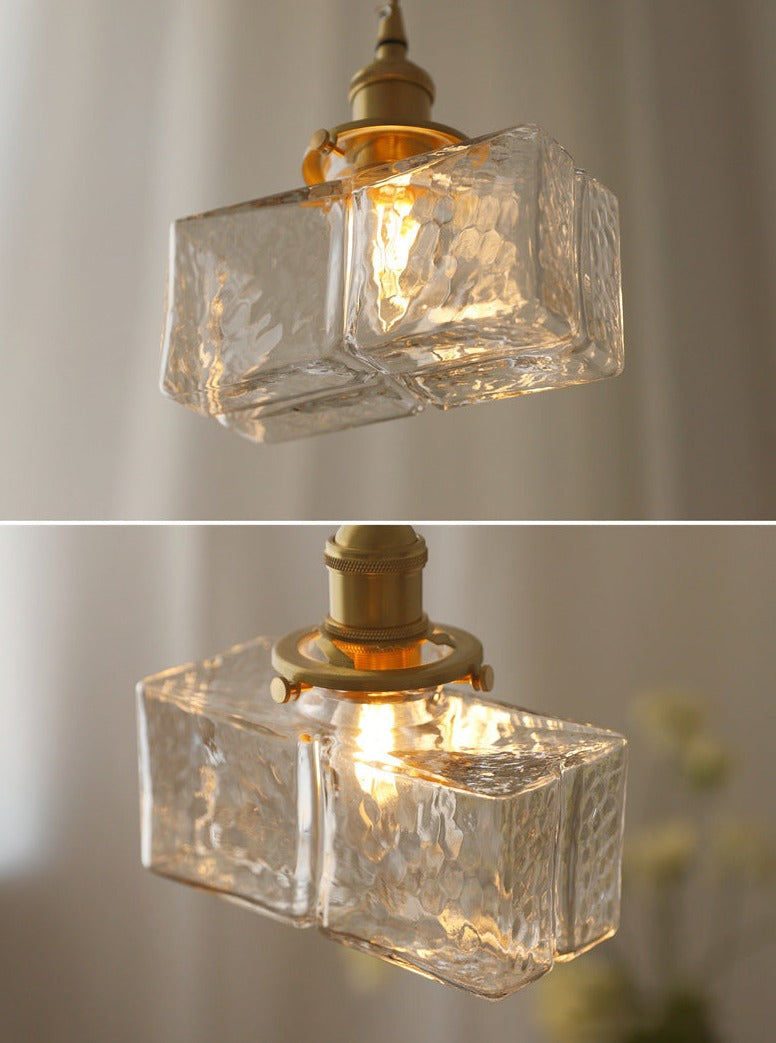 Jewel Glass & Brass Pendant Light