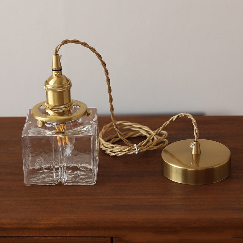 Jewel Glass & Brass Pendant Light