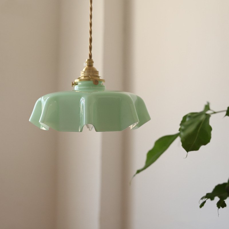 Draped Flower Retro Glass Ceiling & Pendant Light