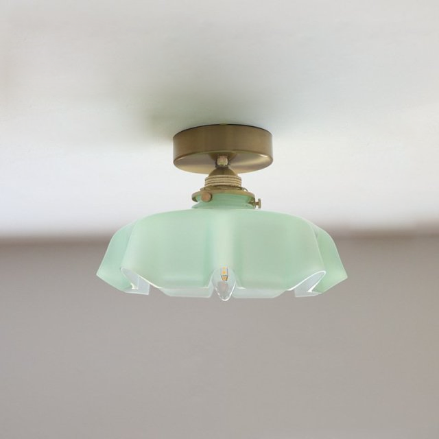 Draped Flower Retro Glass Ceiling & Pendant Light