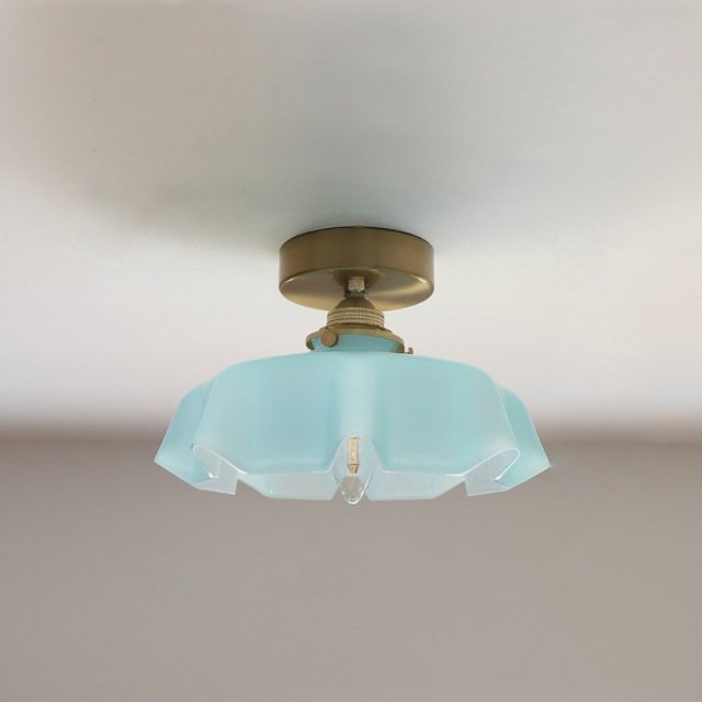 Draped Flower Retro Glass Ceiling & Pendant Light