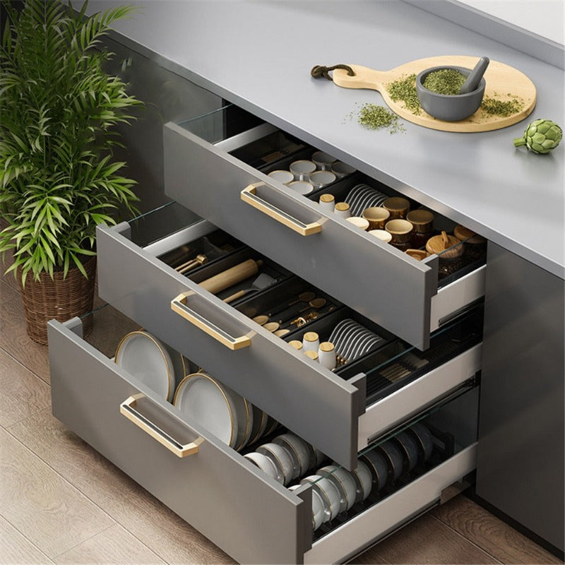 Aluminium Kitchen Cutlery Drawer Organizer Trays