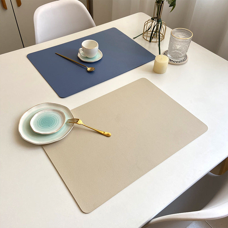 Modern Rectangle Waterproof PU Leather Placemats