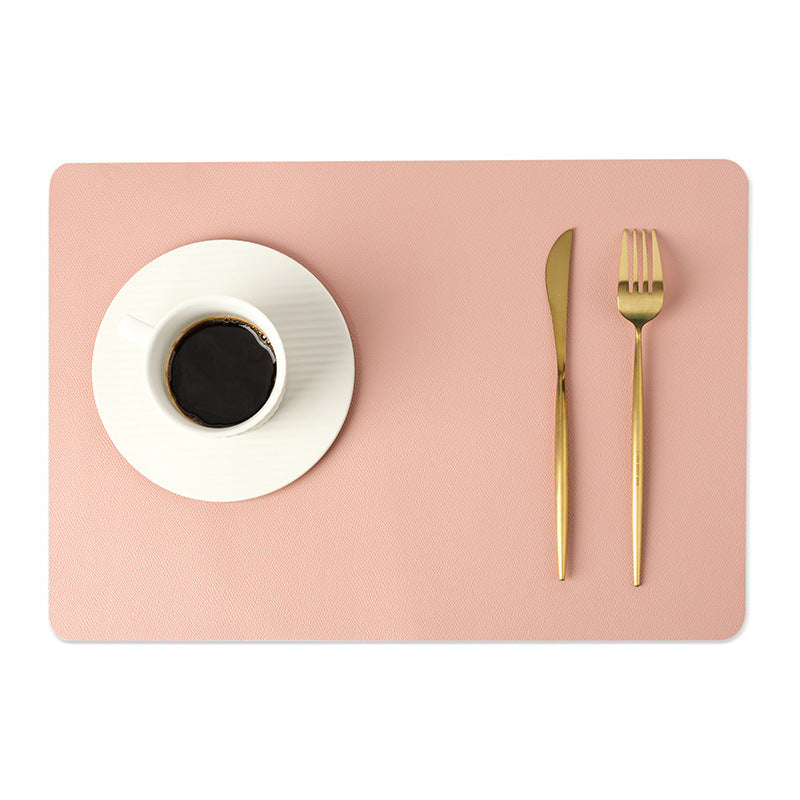 Modern Rectangle Waterproof PU Leather Placemats