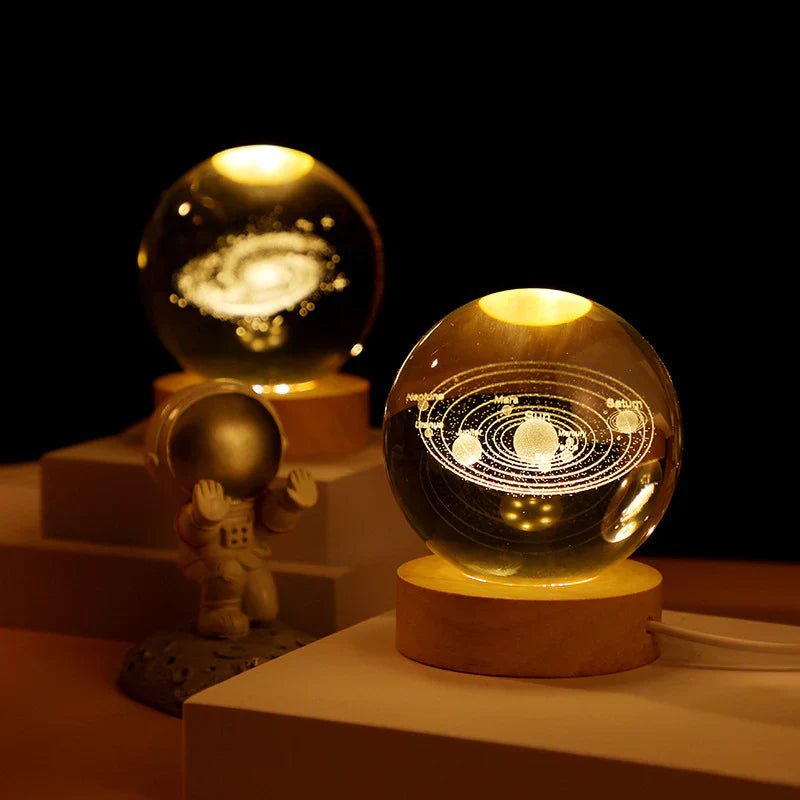 GLOBE DE CRISTAL LUMINEUX 3D