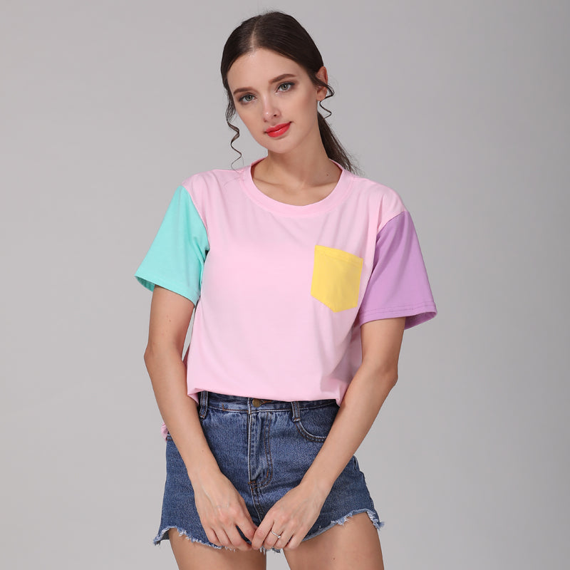 T-shirt patchwork pastel