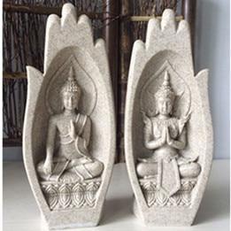 2Pcs Figurine Buddha