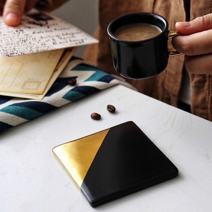 Nordic Geometric Ceramic Coaster