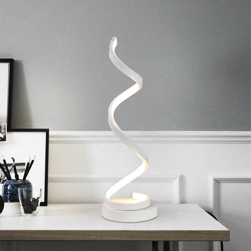 Lampe de table LED spirale moderne 20 W