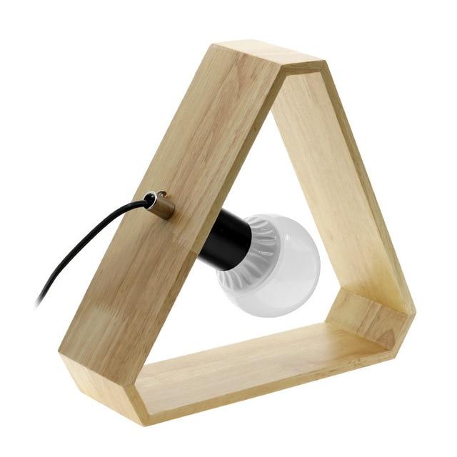 Wooden Desk Square Lamp Light