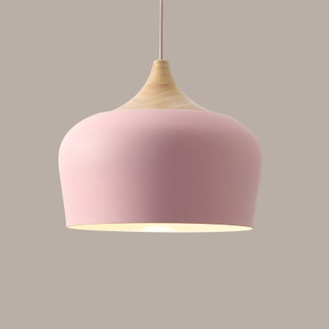 Soft Pastel Palette Pendant Lights in Metal & Wood