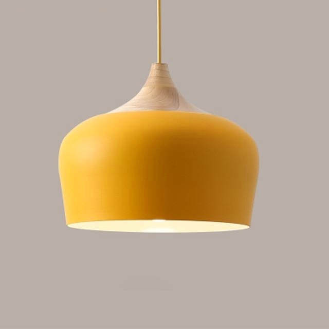 Soft Pastel Palette Pendant Lights in Metal & Wood