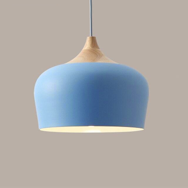 Soft Pastel Palette Pendant Lights in Metal & Wood - Final Sale