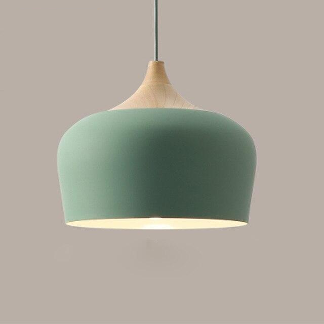 Soft Pastel Palette Pendant Lights in Metal & Wood